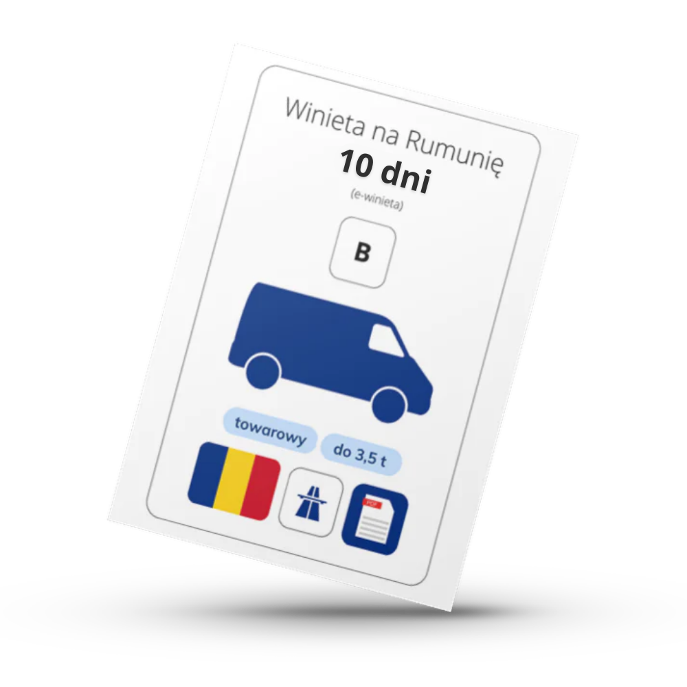 Rumunia | e-winieta na 10 dni (s. ciężarowy do 3,5 t.)