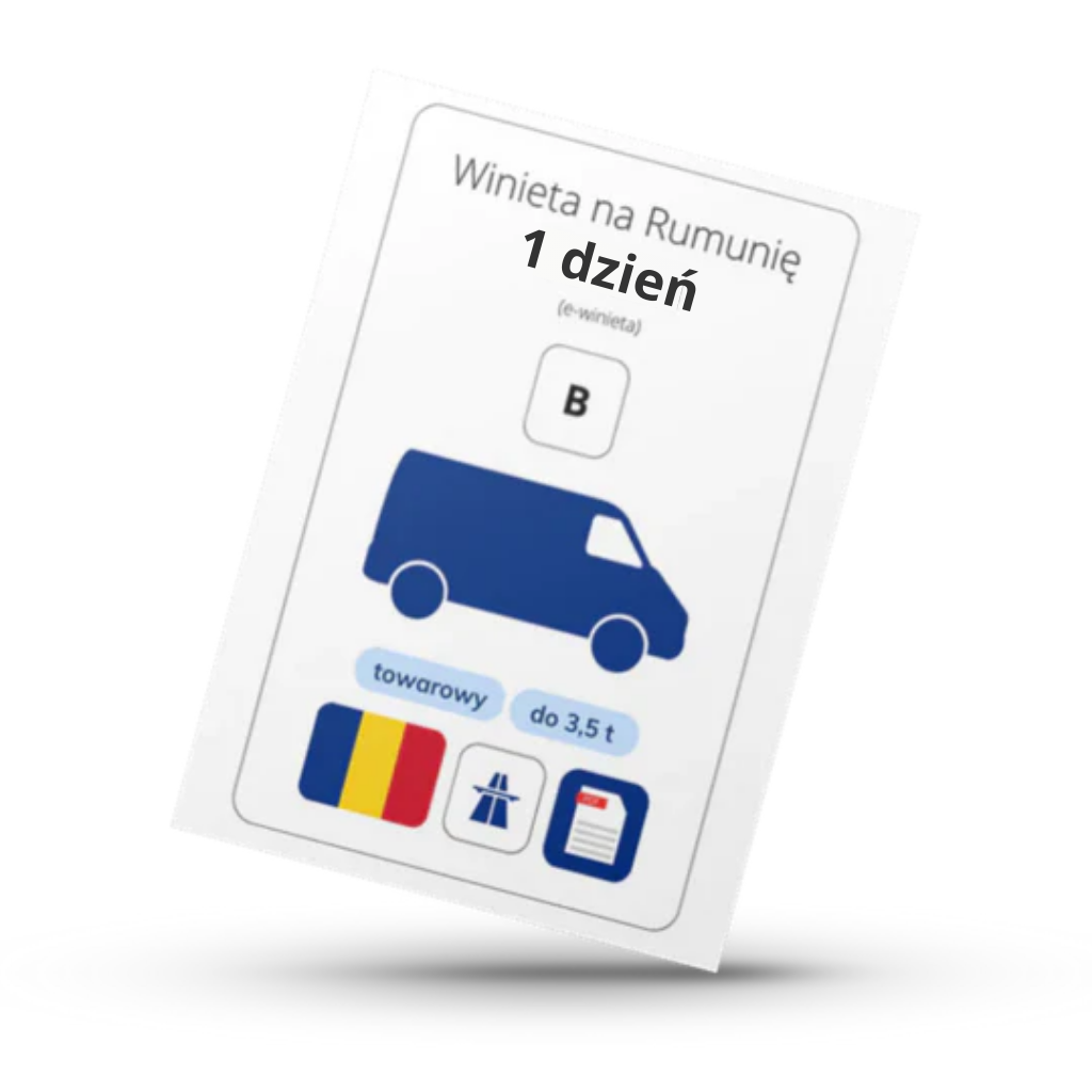 Rumunia | e-winieta na wskazany dzień (s. ciężarowy do 3,5 t.)